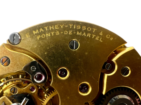 Mathey Tissot Taschenuhrwerk 43mm mit Breguet Spirale + Boreal Zifferblatt & Zeiger Vintage