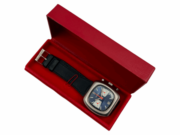 Ginsbo TV-Dial Reverse Panda Chronograph Valjoux 7734 Vintage Herrenuhr
