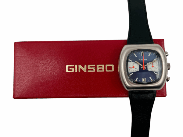 Ginsbo TV-Dial Reverse Panda Chronograph Valjoux 7734 Vintage Herrenuhr