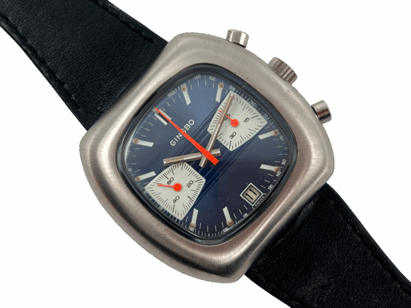 Ginsbo TV-Dial Reverse Panda Chronograph Valjoux 7734 Vintage Herrenuhr