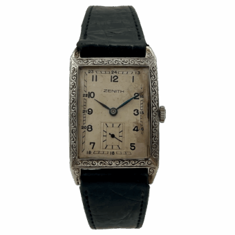 Zenith Hand-Wound Vintage Silver Tank