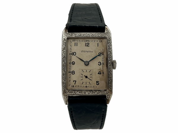 Zenith Hand-Wound Vintage Silver Tank