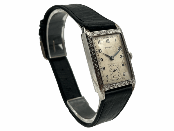 Zenith Hand-Wound Vintage Silver Tank