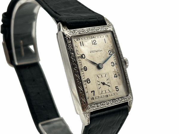 Zenith Hand-Wound Vintage Silver Tank