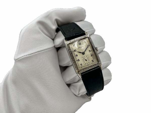 Zenith Hand-Wound Vintage Silver Tank