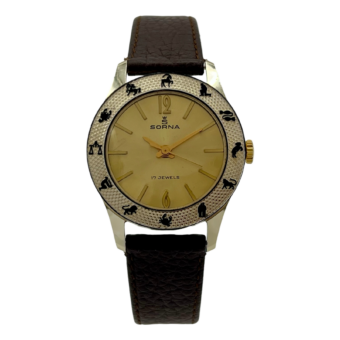 Sorna Vintage Handaufzug Sternzeichen Armbanduhr